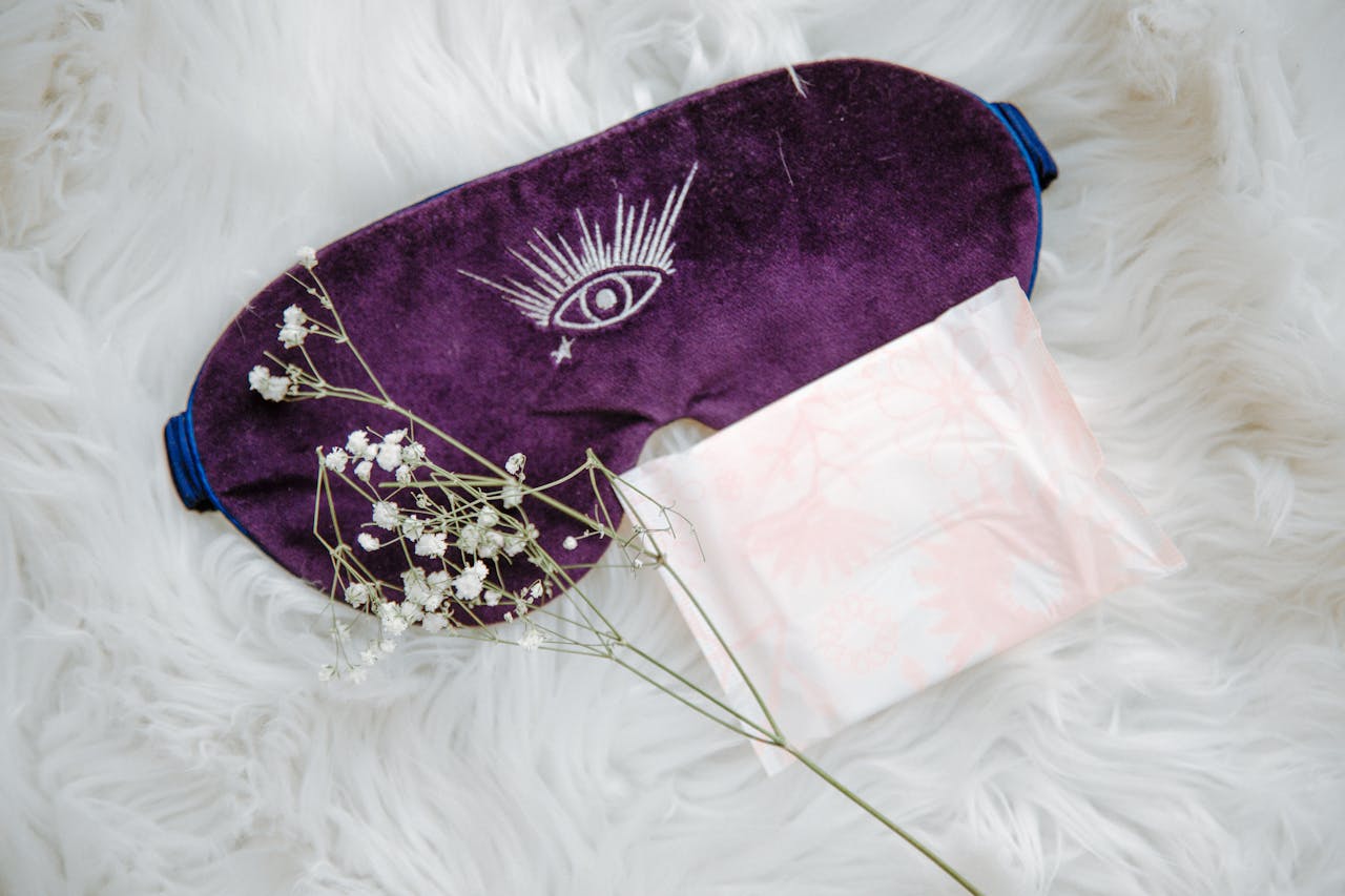 Sanitary Pad on Sleep Mask